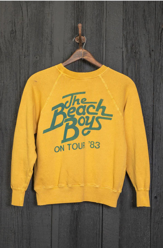 The Beach Boys Shrunken Sweatshirt in Mustard