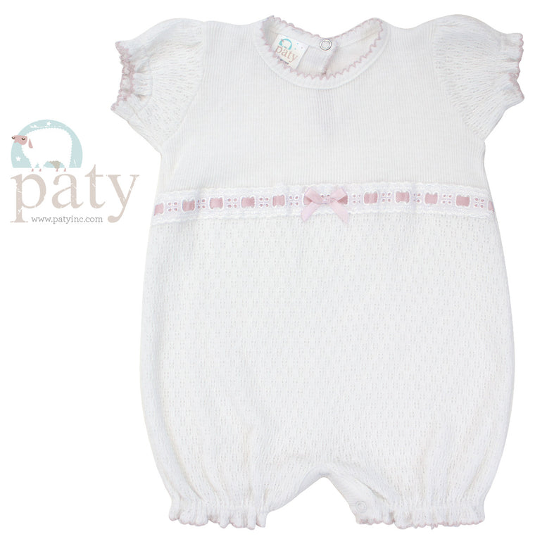 Bubble w/ Eyelet Trim in White