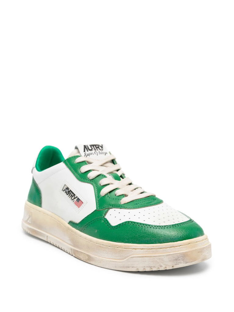 Super Vintage Low in White/Green