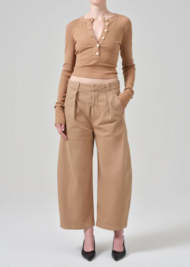 Citizens of Humanity Cara Cropped Pleated Trouser