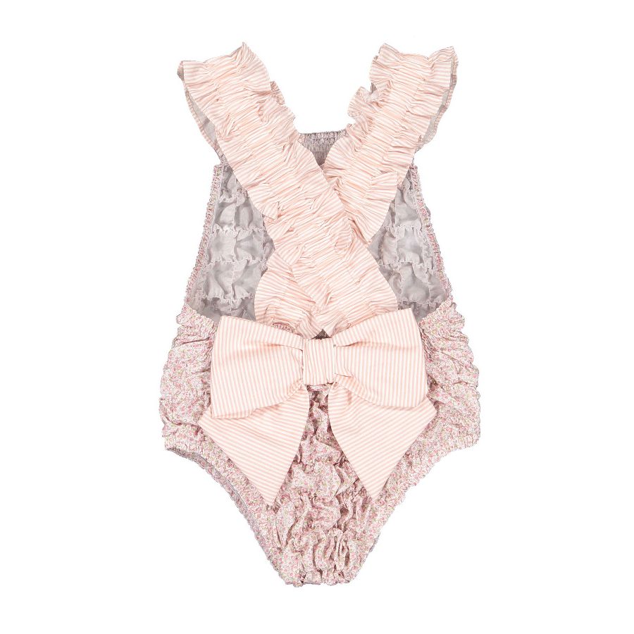 Pink Candy Floral Frilled Swimsuit