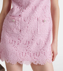 Pink Lace Mini Dress