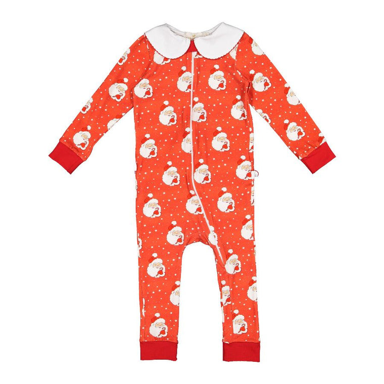 Red Santa Glows Baby Girl Pajama