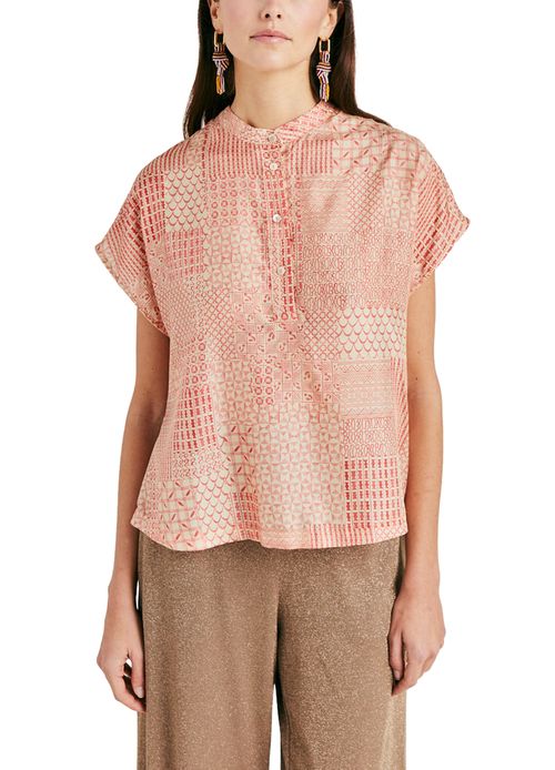 Paso Blouse in Panna/Corallo