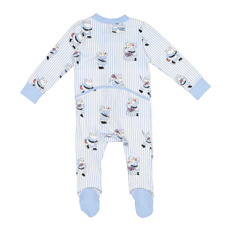 Santa Blues Baby Boy Pajamas in Blue