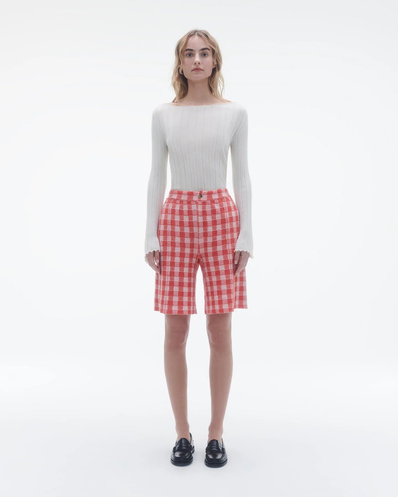 Gingham Bermuda Short in Cherry Combo