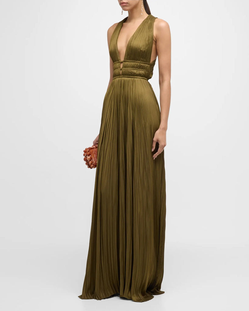 Veda Gown in Olive