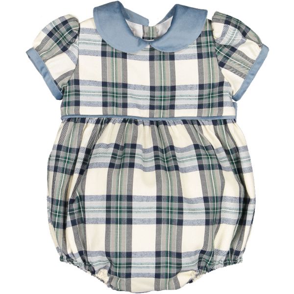 Stone Tartan Romper