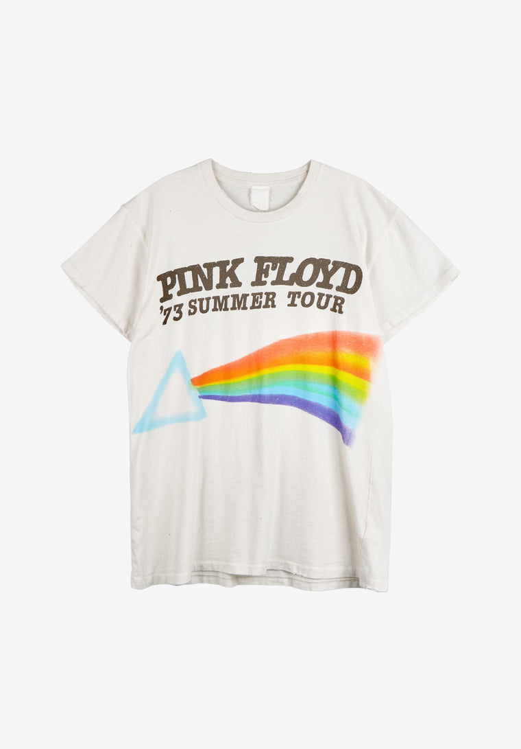 Pink Floyd Airbrush Crew Tee in Vintage White