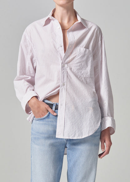 Kayla Shirt in Raspberry Stripe