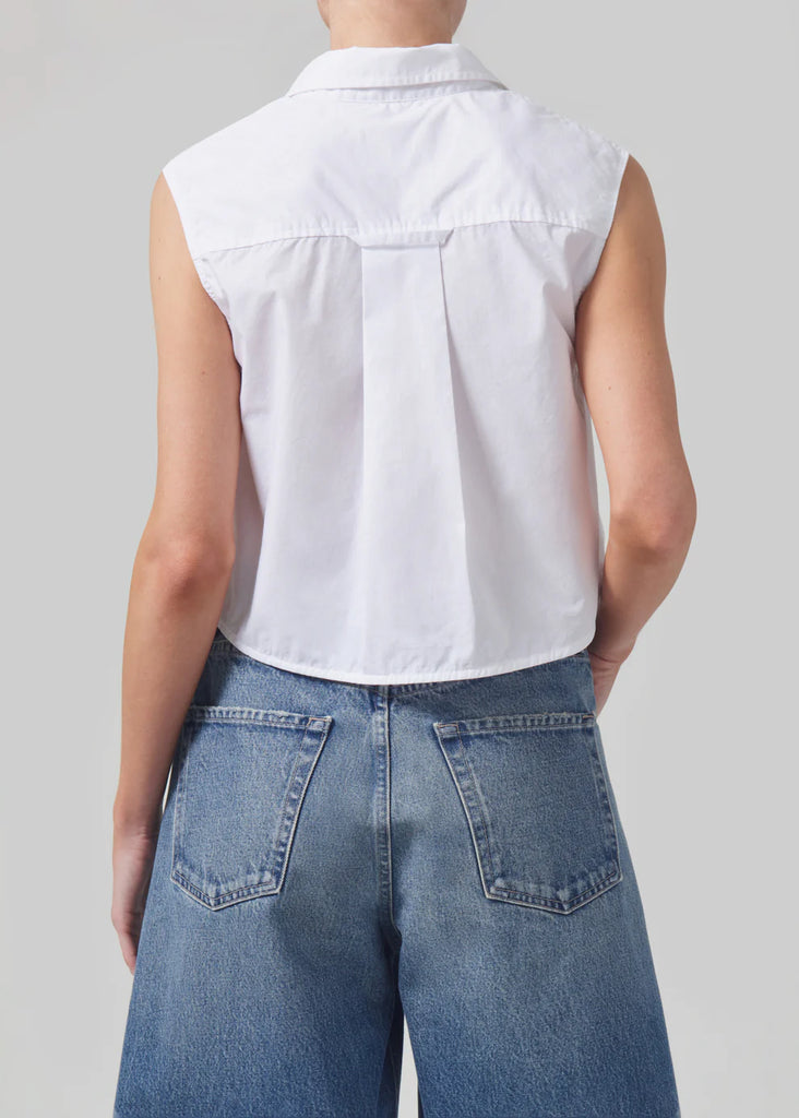 Anders Sleeveless Crop in White