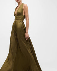 Veda Gown in Olive