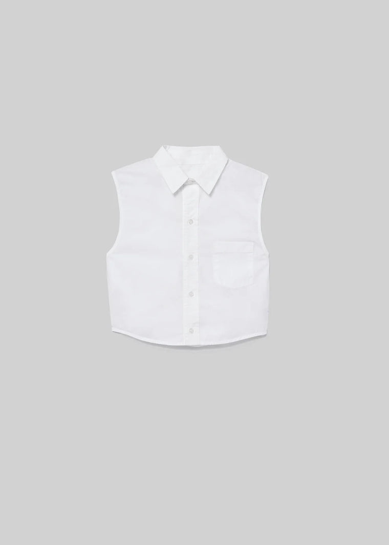 Anders Sleeveless Crop in White