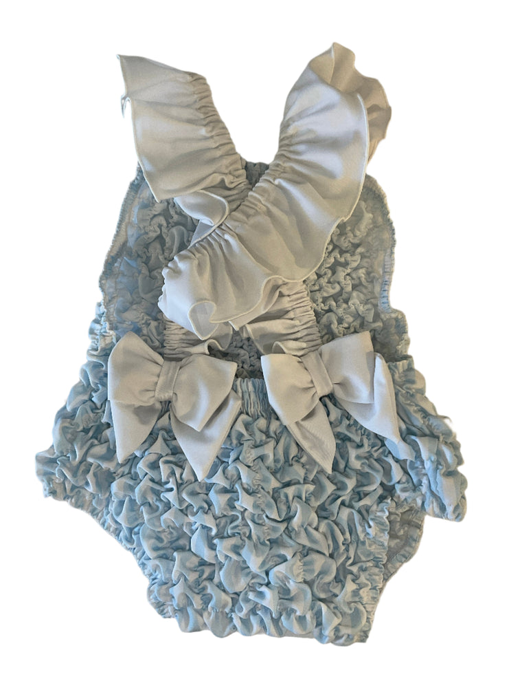 Frilled Swimsuit in Blue Sailor