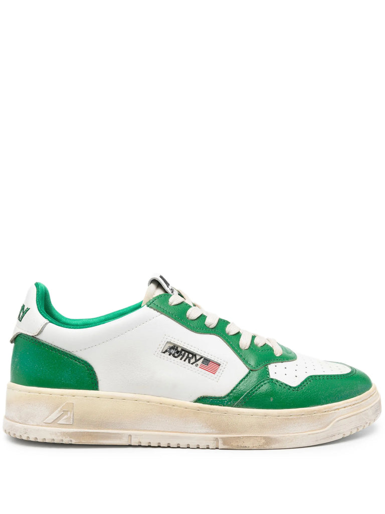 Super Vintage Low in White/Green