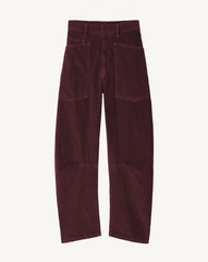 Nili Lotan Shon Corduroy Pant in Oxblood