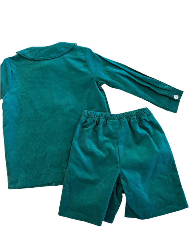 Dressy Short Corduroy Set in Clover