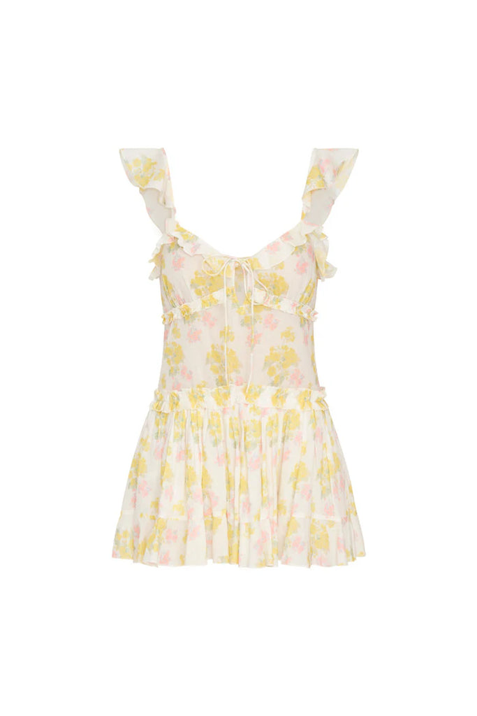 Frista Cotton Mini Dress in Sherbert Sunrise