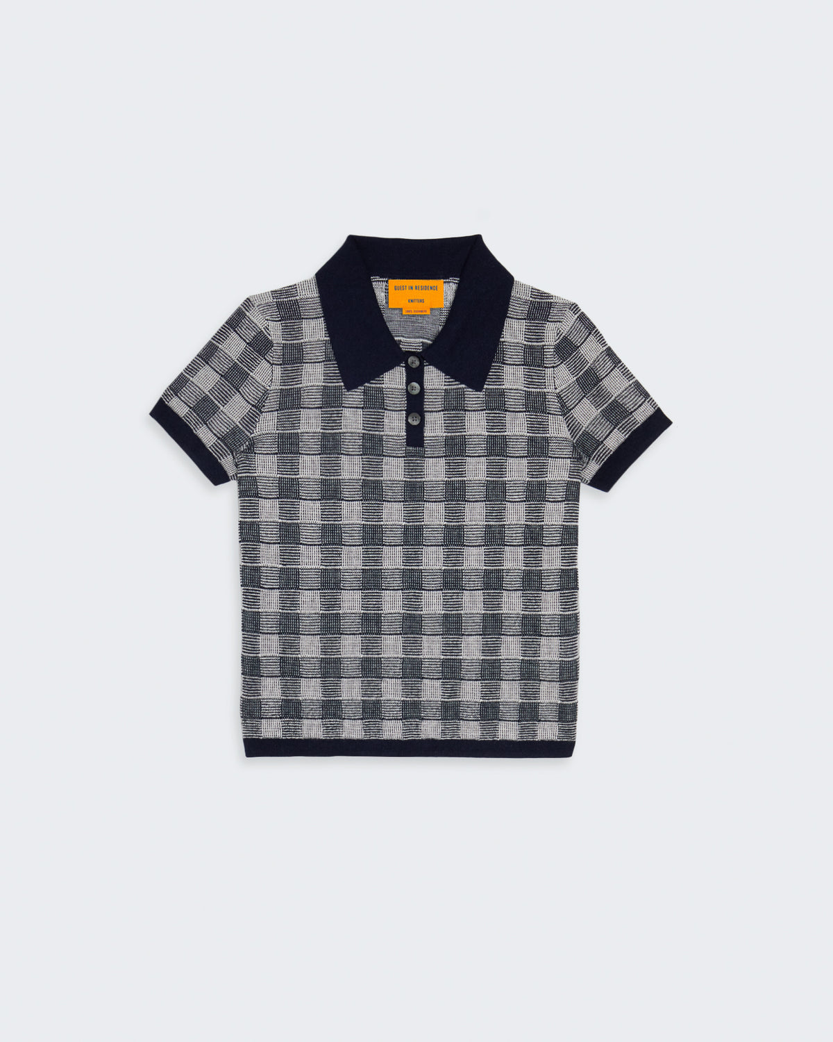 Gingham Shrunken Polo in Midnight Combo