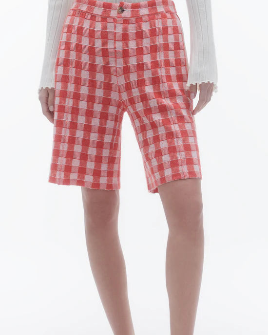 Gingham Bermuda Short in Cherry Combo