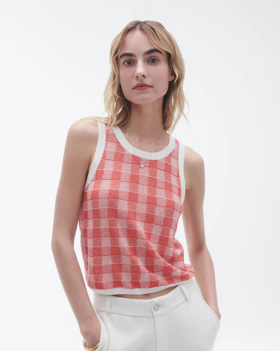 Gingham Tank in Cherry Combo