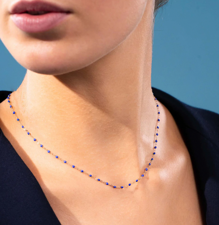 Gigi Classic Necklace 16.5” in Blue