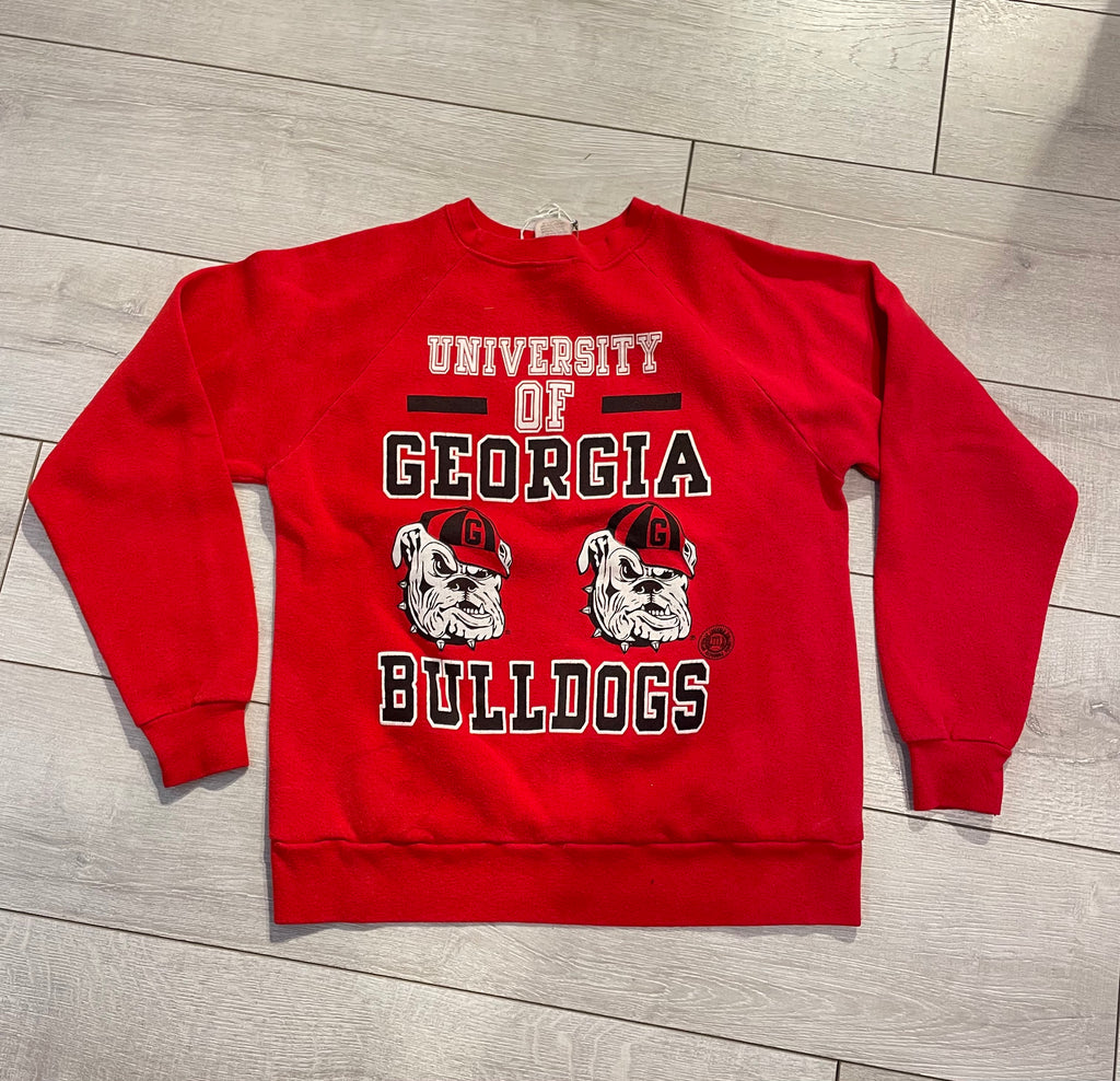 Vintage UGA Double Bulldog Sweatshirt in Red