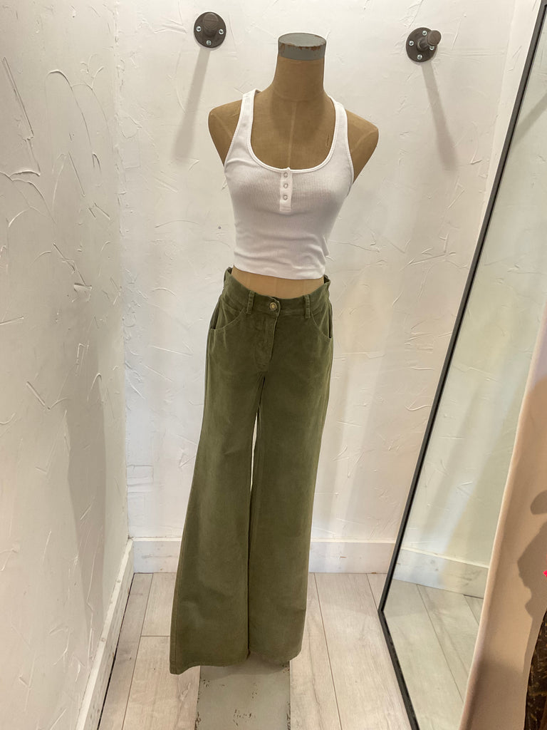 Celia Corduroy Pant in Clover