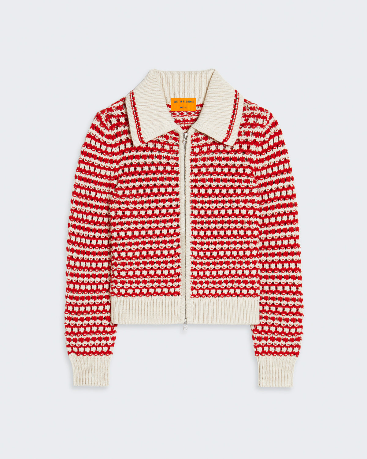 Kirby Crochet Jacket in Cherry Combo