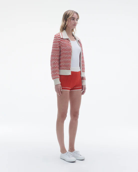 Kirby Crochet Jacket in Cherry Combo