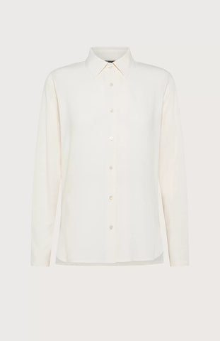 Seventy Bi-Material Shirt in Panna