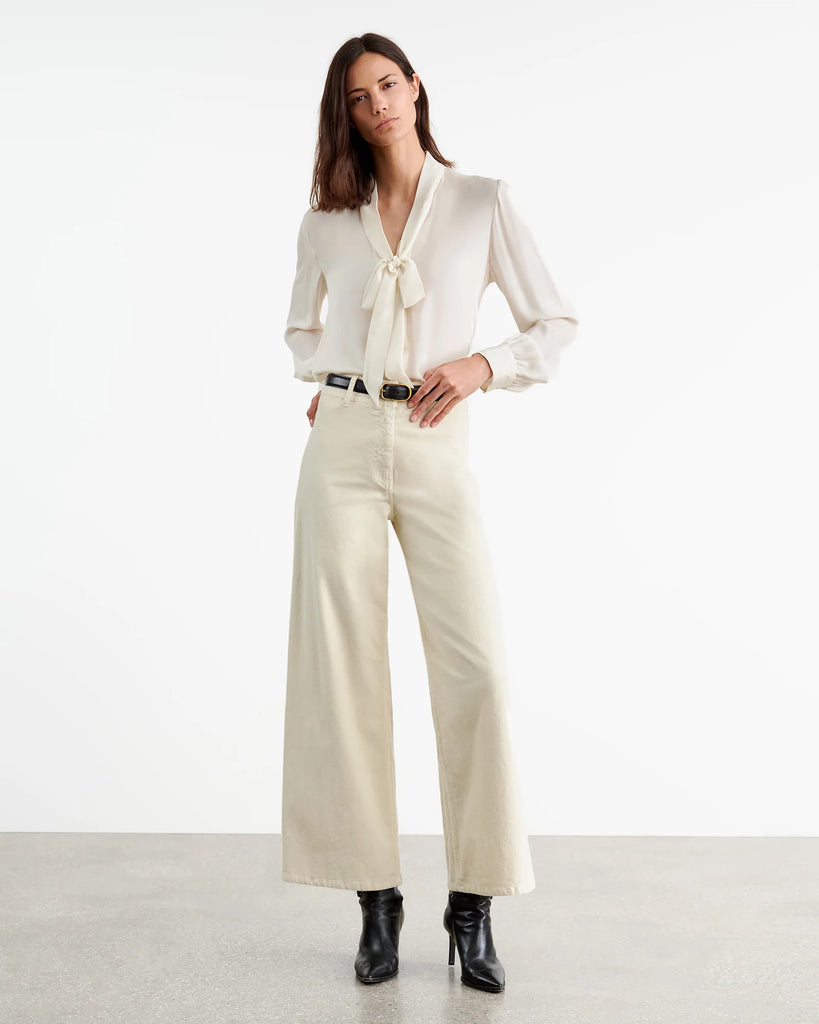 Nili Lotan Megan Corduroy Pant in Stone