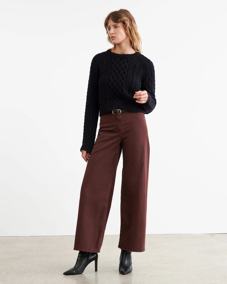 Nili Lotan Megan Pant in Oxblood