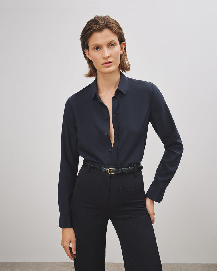 Gaia Slim Shirt in Midnight