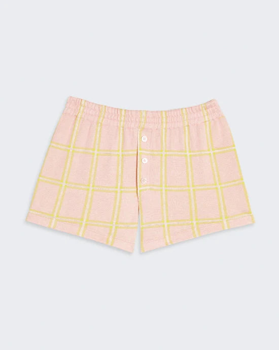 Picnic Plaid Short in Powder Pink Combo