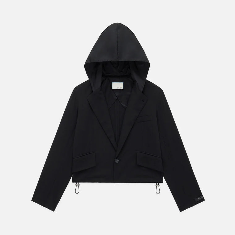 Cropped Hooded Blazer