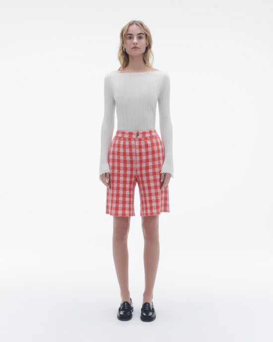 Gingham Bermuda Short in Cherry Combo