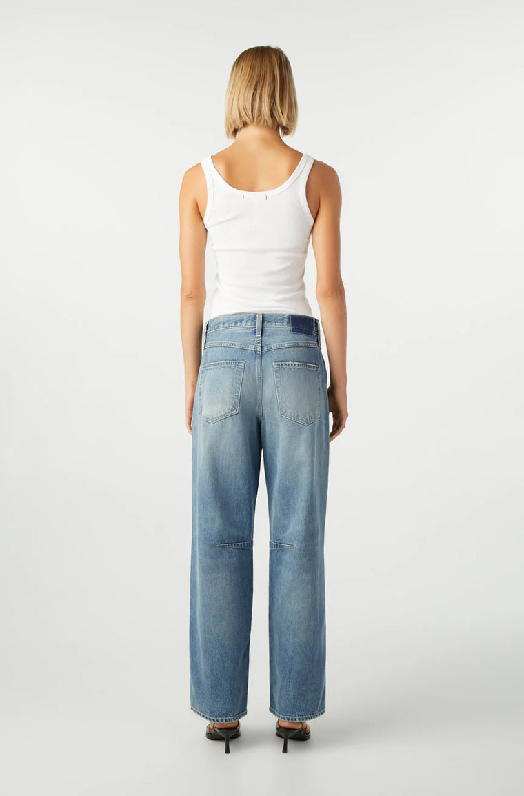 Sandra Baggy Low Slung Jeans in Cherry Bomb