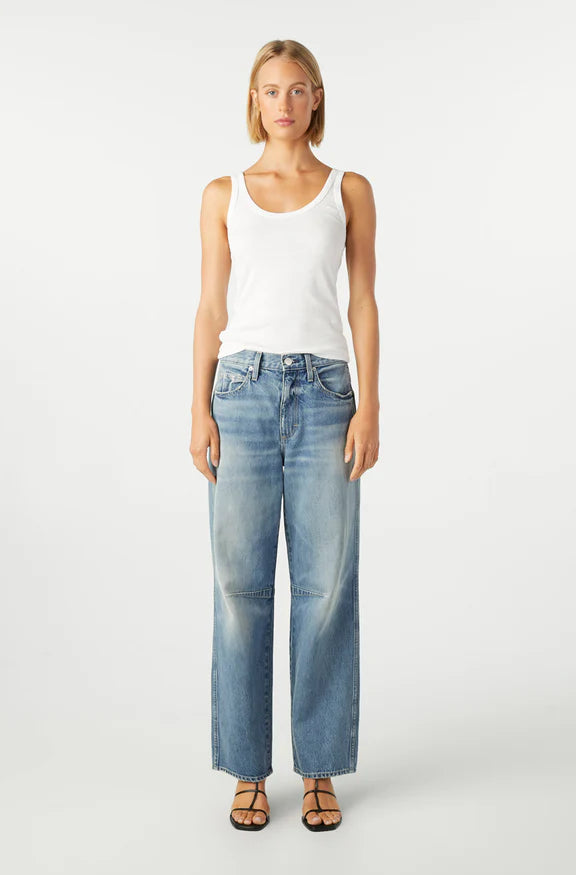 Sandra Baggy Low Slung Jeans in Cherry Bomb