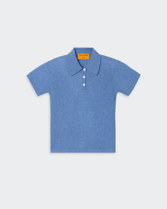 Shrunken Polo in Cashmere in French Blue