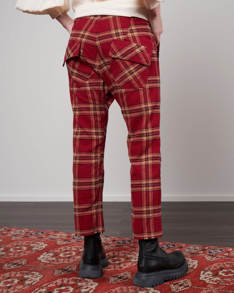 Griffin Flannel Pants in Cranberry