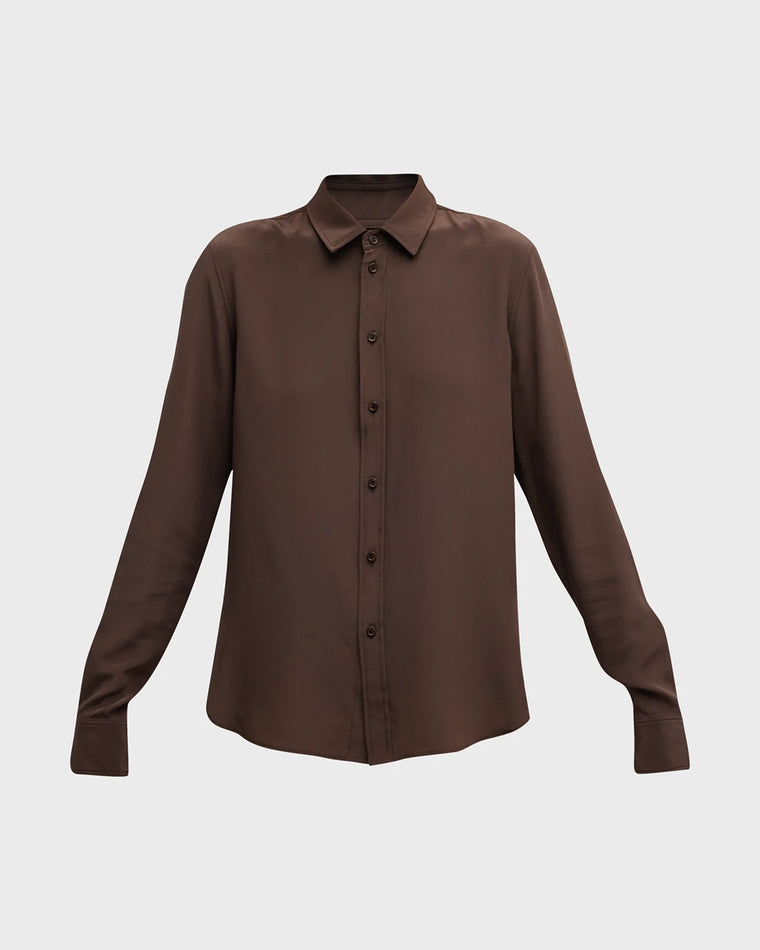 Gaia Slim Shirt in Espresso