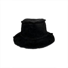 Reversible Faux Shearling Bucket in Black