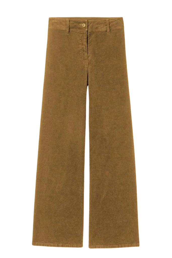 Nili Lotan Megan Corduroy Pant in Cigar Brown