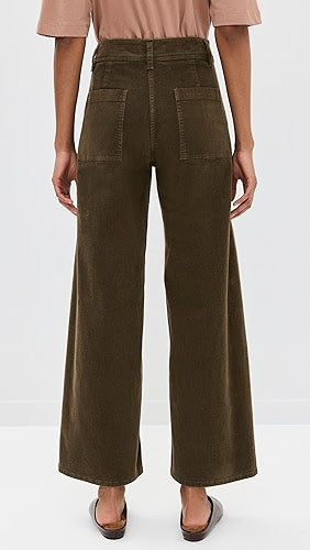 Nili Lotan Megan Corduroy Pant in Dark Umber