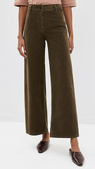 Nili Lotan Megan Corduroy Pant in Dark Umber