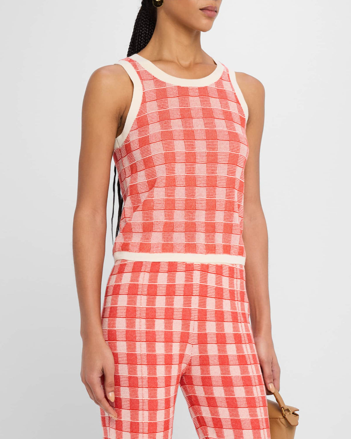 Gingham Tank in Cherry Combo