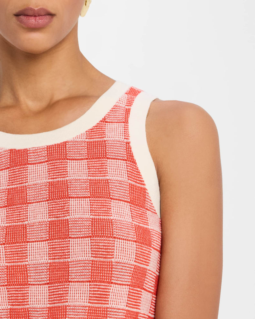 Gingham Tank in Cherry Combo