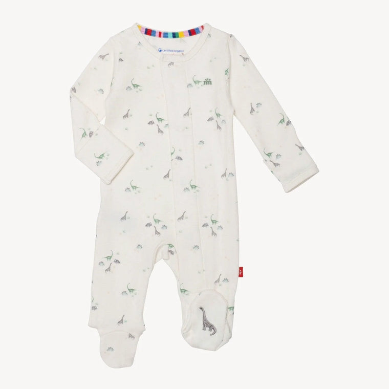 tiny diny organic cotton magnetic footie